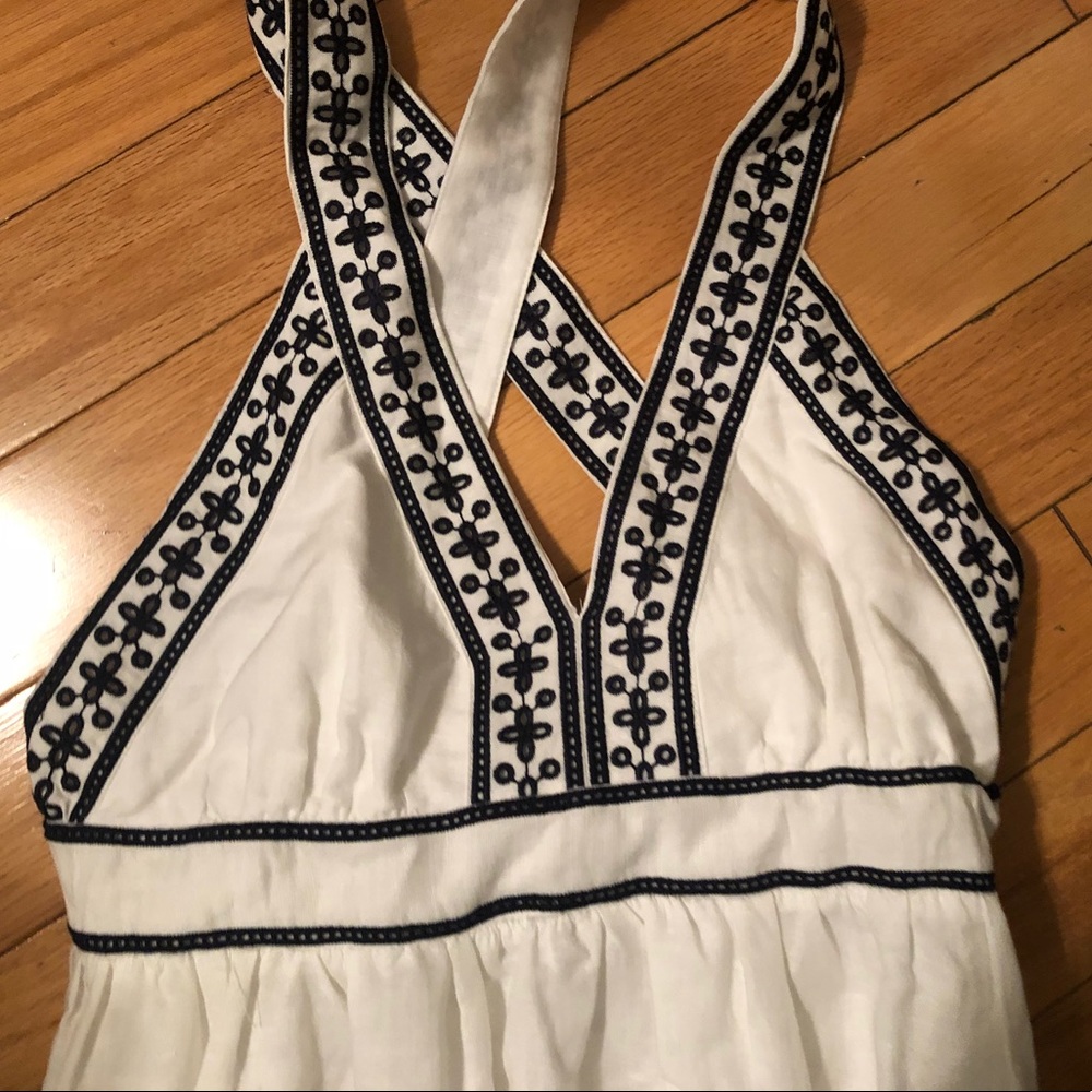 J. Crew summer dress size 4 white and blue